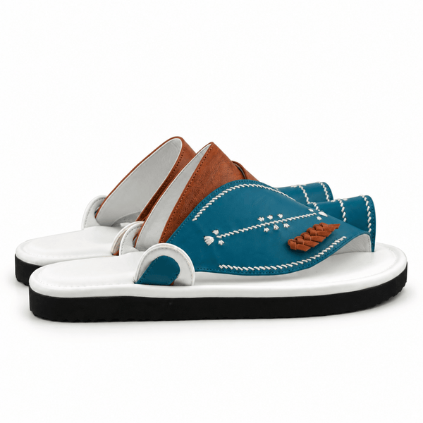 White / Sky Blue